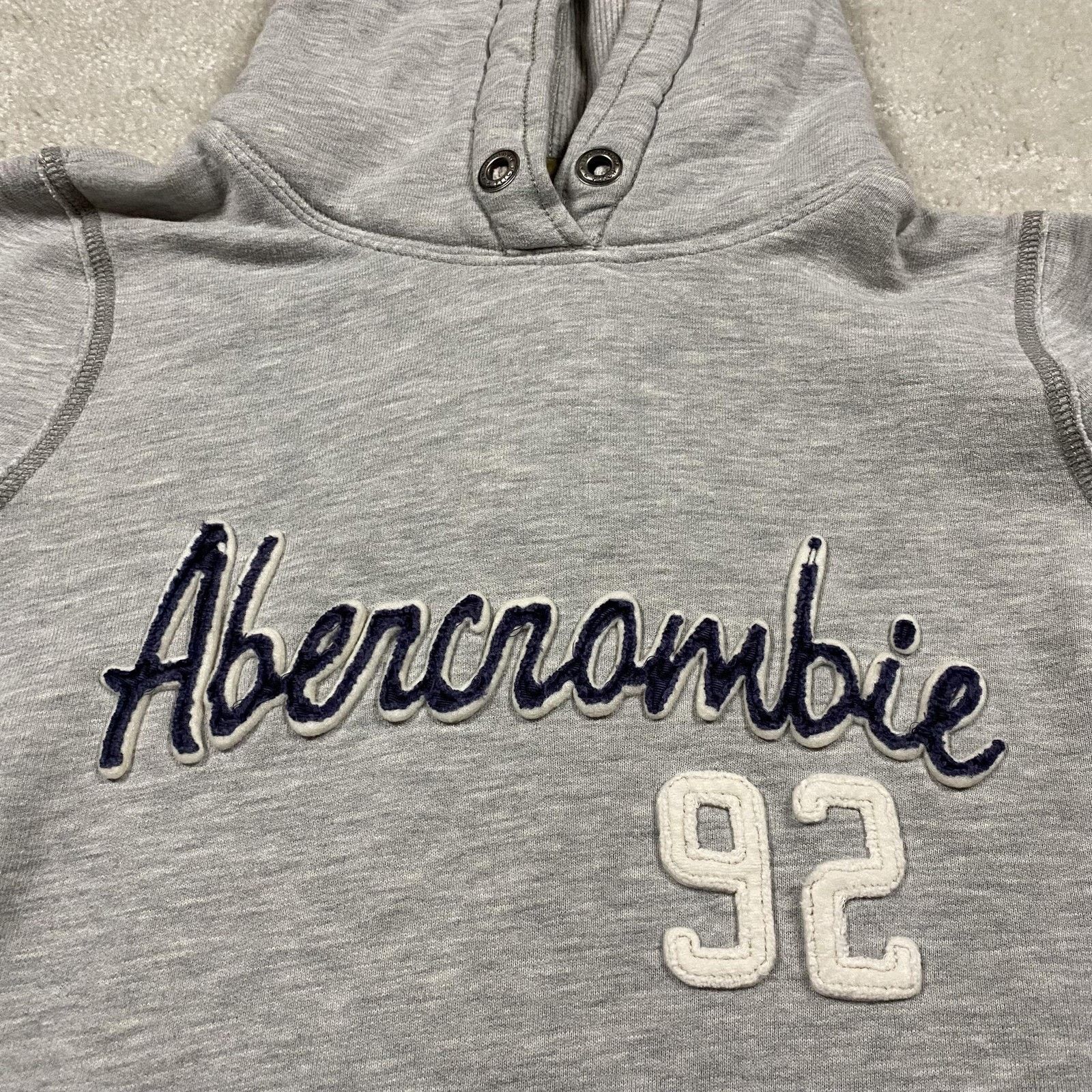 Abercrombie & Fitch × Vintage Y2K Abercrombie & Fitch Hoodie Sweatshirt Grey Grunge Size M / US 6-8 / IT 42-44 - 2 Thumbnail