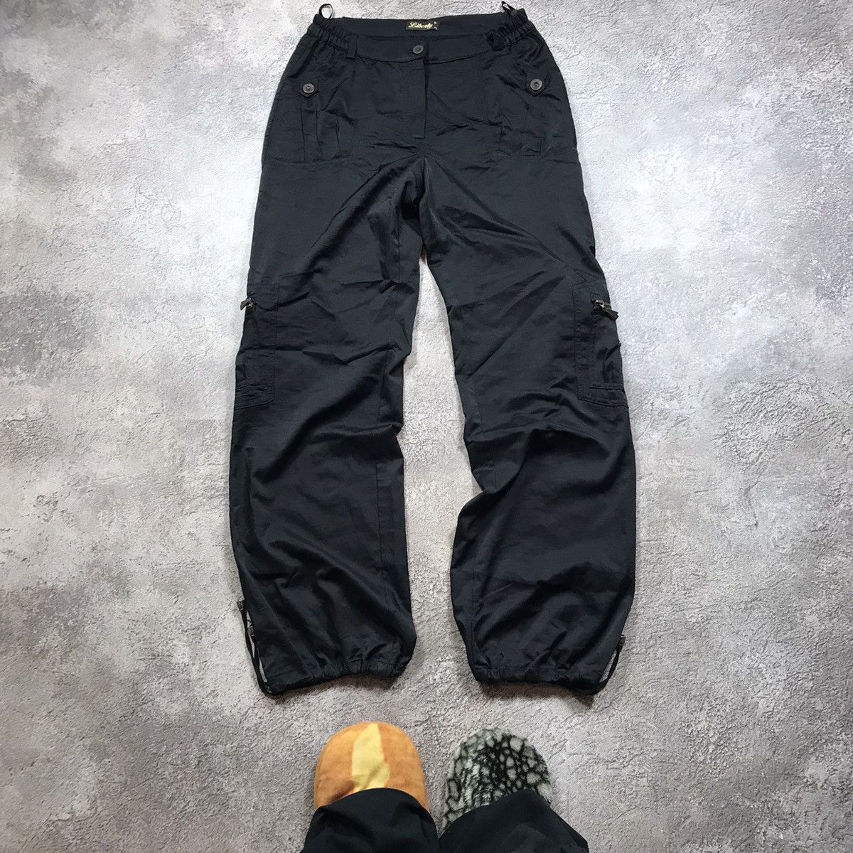 Vintage Vintage 90s Baggy Cargo Pants Distressed Parachute Grunge 29 Size 29" - 3 Thumbnail