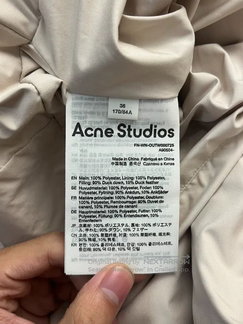 Acne Studios Acne Studios Long-sleeve short zip-up collar padded jacket Size XS / US 0-2 / IT 36-38 - 4 Thumbnail