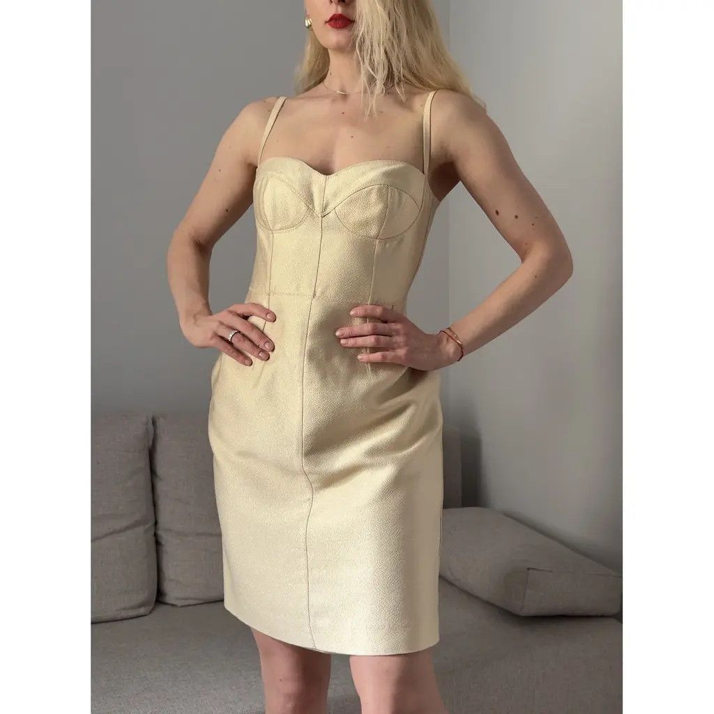 Dolce & Gabbana Dolce & Gabbana Gold Corset Bustier Bodycon Dress Size IT 44 Size M / US 6-8 / IT 42-44 - 2 Thumbnail