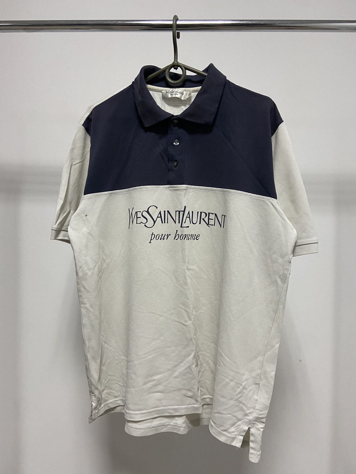Yves saint Laurent Vintage T-Shirt Polo big Logo