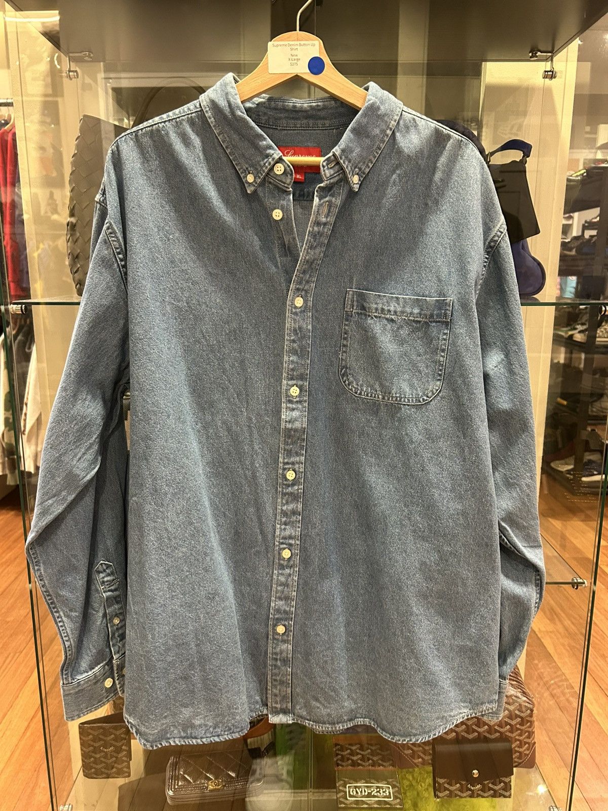 Supreme Supreme Appliqué Denim Button Up Shirt Size US XL / EU 56 / 4 - 1 Thumbnail