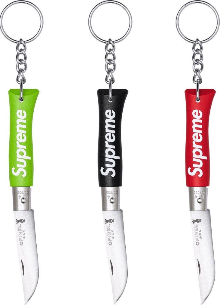 Supreme Supreme Keychain Opinel No.4 Knife Red/Green/Black Size ONE SIZE - 2 Thumbnail