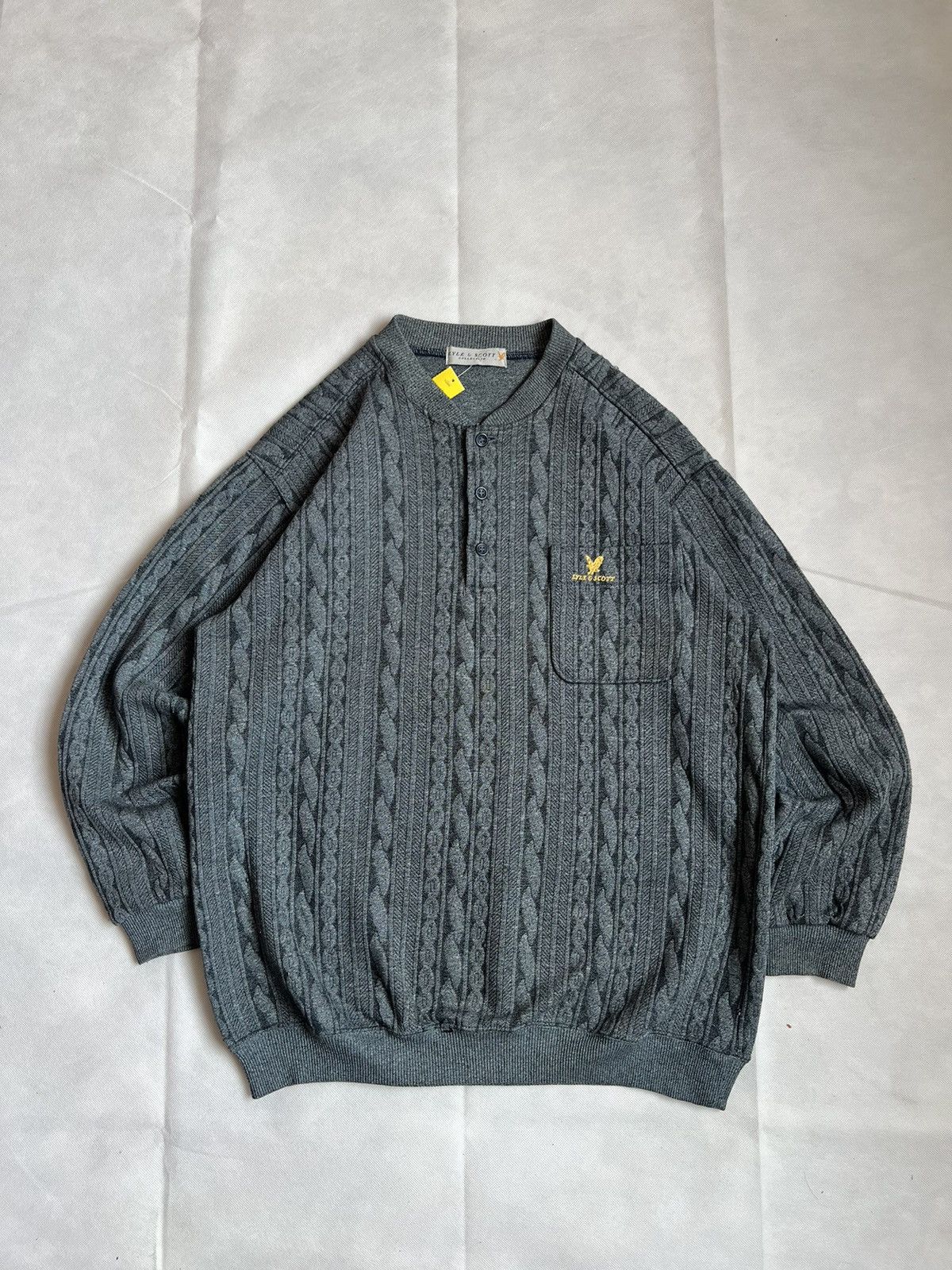 Lyle & Scott Vintage Lyle & Scott Small Logo Cable Knit Sweater Size US L / EU 52-54 / 3 - 1 Thumbnail