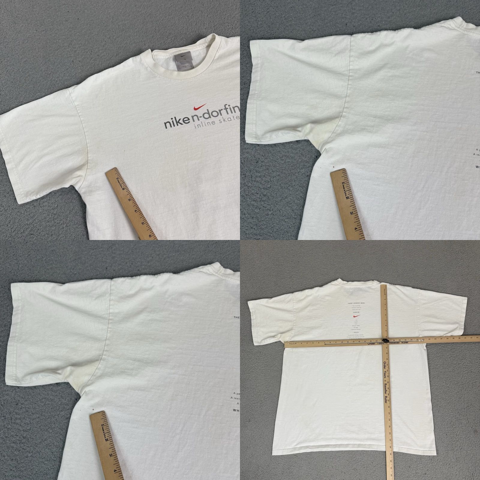 Nike VINTAGE Nike T Shirt Mens XL White Nike Swoosh N-Dorfin Logo Graphic Print 90s Skates USA Retro Grunge Size US XL / EU 56 / 4 - 8 Thumbnail