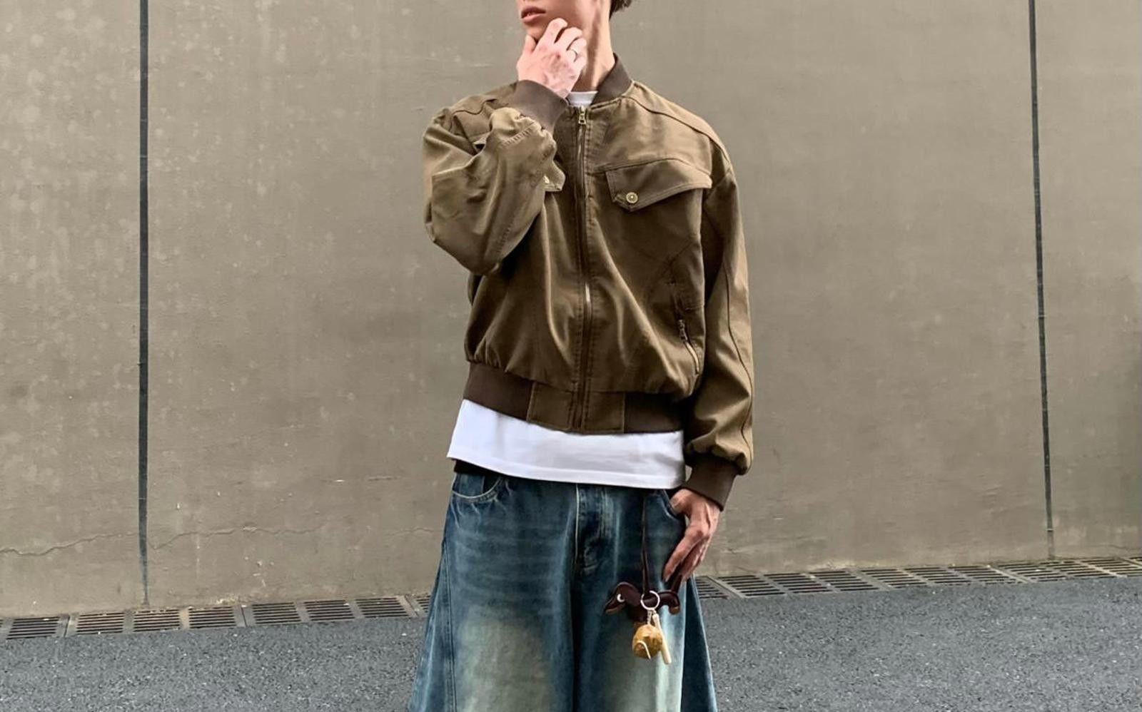 Other Stylish Brown Bomber Jacket Size US L / EU 52-54 / 3 - 3 Thumbnail