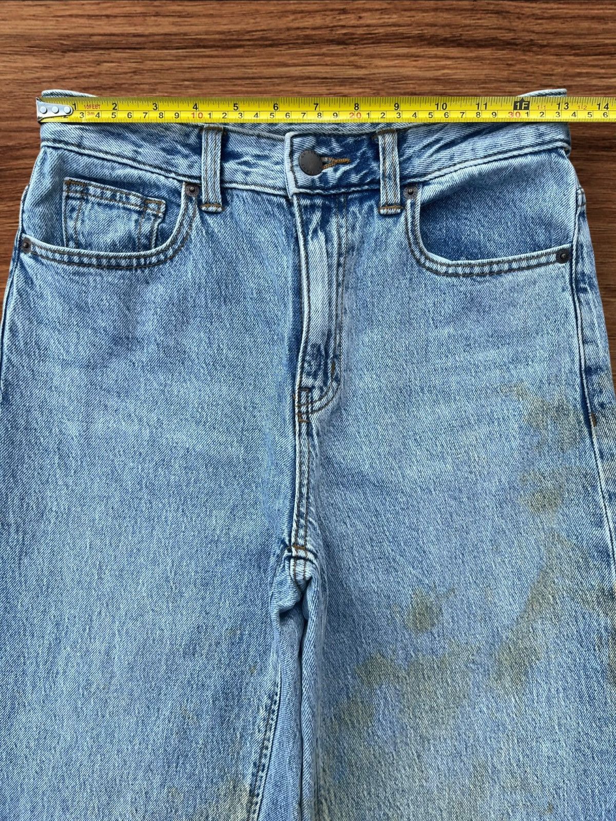 Japanese Brand × Vintage Vintage Japanese Brand Dirty Washed High Rise Wide Leg Jeans Size 26" / US 2 / IT 38 - 10 Thumbnail