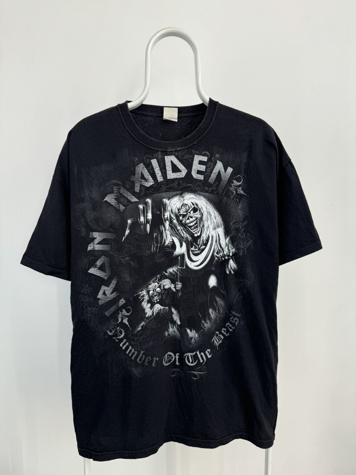 Band Tees × Vintage 2013 Iron Maiden Number Of The Beast Big Logo Tee Size US XXL / EU 58 / 5 - 1 Thumbnail