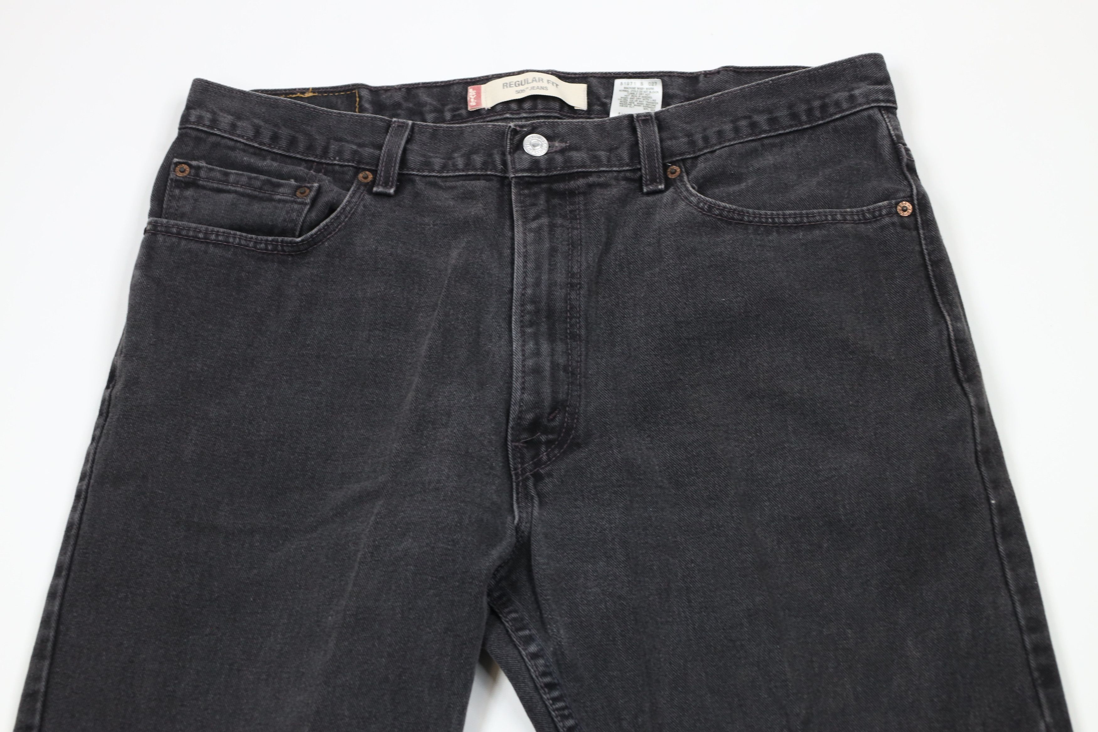 Levi's × Vintage Vintage Y2K 2003 Levis 505 Regular Fit Denim Jeans Black Size US 38 / EU 54 - 2 Thumbnail