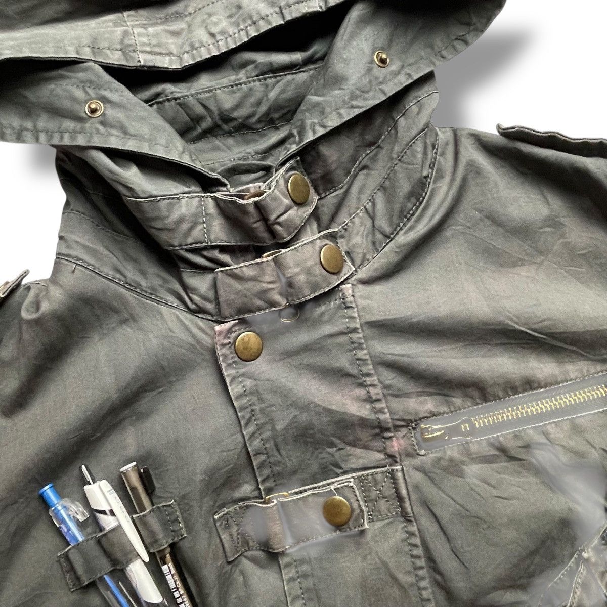 14th Addiction × Japanese Brand × Le Grande Bleu (L.G.B.) 🇯🇵 APAISER MULTIPOCKET BONDAGE PARKA JACKET Size US L / EU 52-54 / 3 - 10 Thumbnail