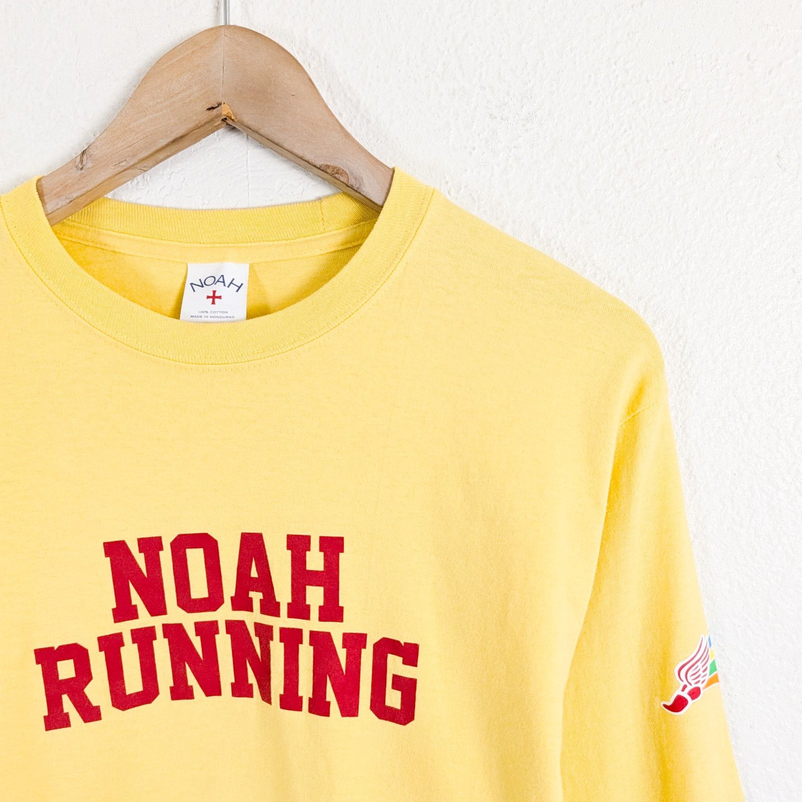 Noah NOAH T-Shirt Running Club Print In Yellow cotton Medium Size US M / EU 48-50 / 2 - 5 Thumbnail