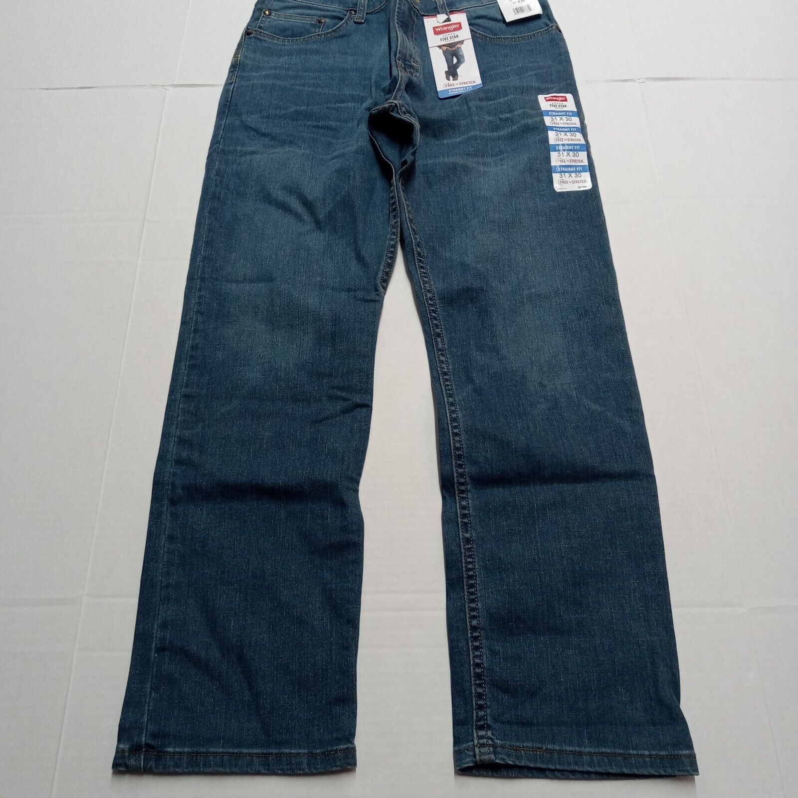Wrangler Wrangler Premium 5 Star Jeans Men's 31x30 Straight Fit Blue Size US 31 - 3 Thumbnail