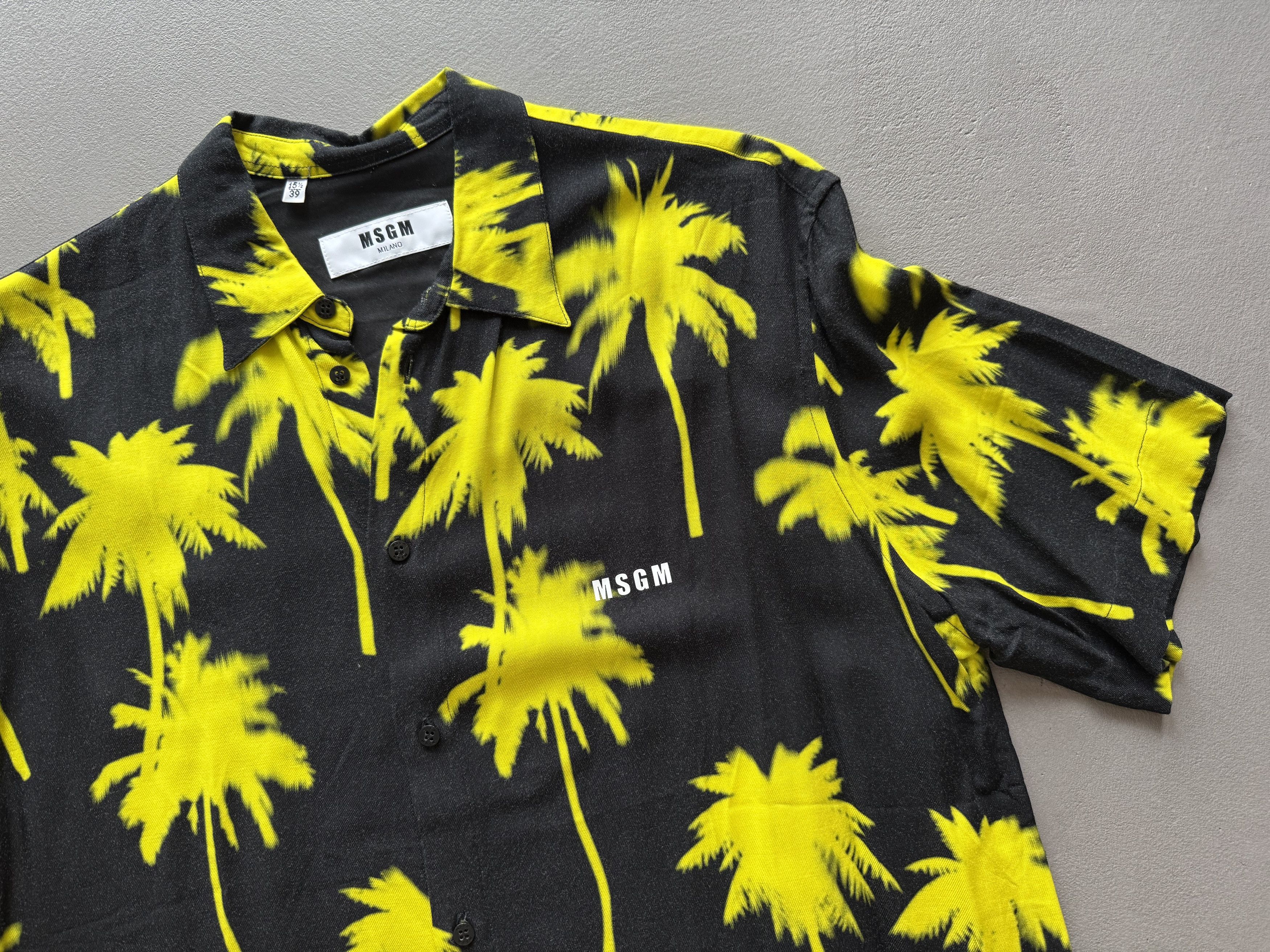 MSGM MSGM Palm Trees Short Sleeve Summer Shirt Size US M / EU 48-50 / 2 - 2 Thumbnail