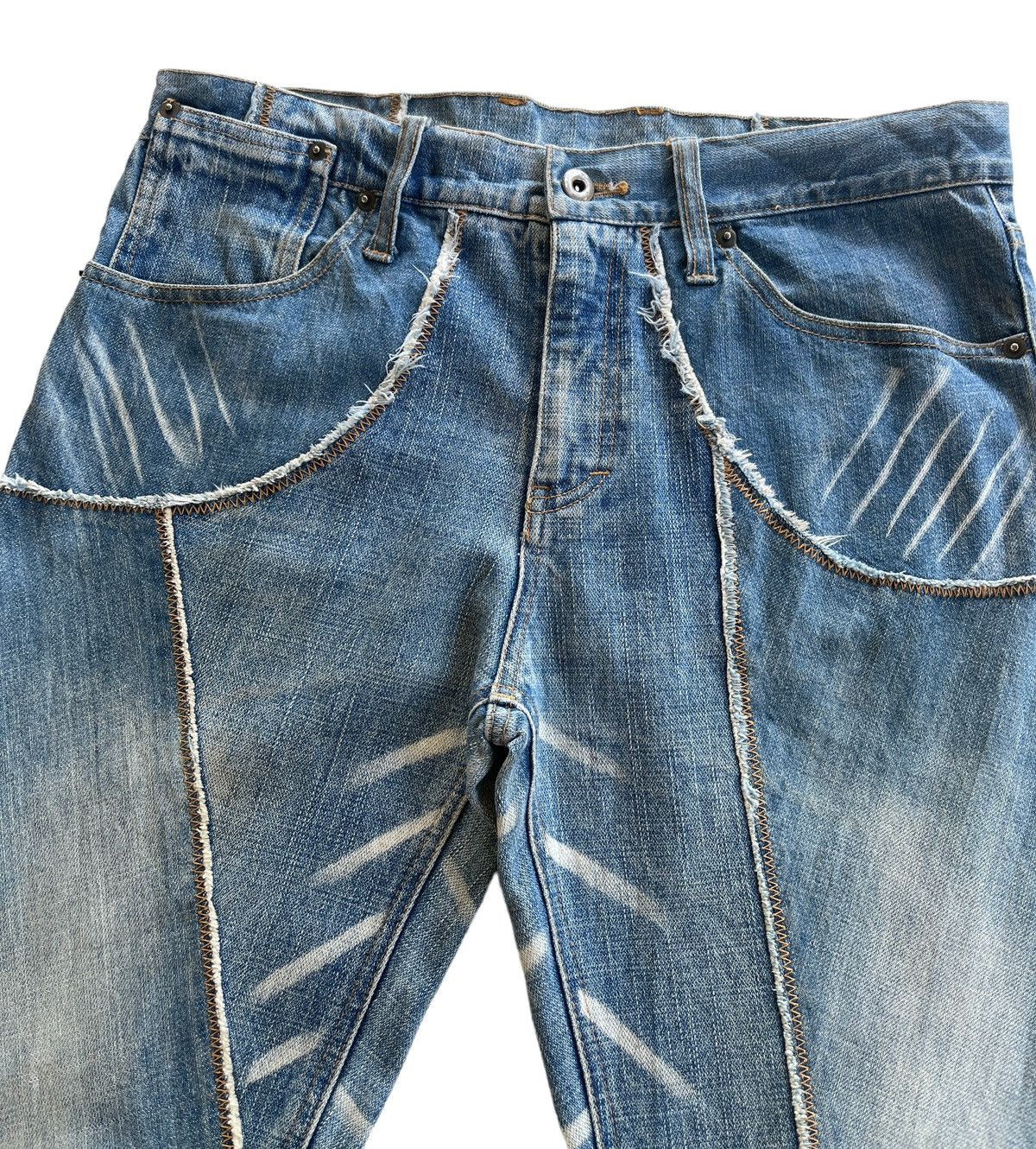 Japanese Brand Vintage Mcdivision Patchwork Distressed Denim Size US 30 / EU 46 - 12 Thumbnail