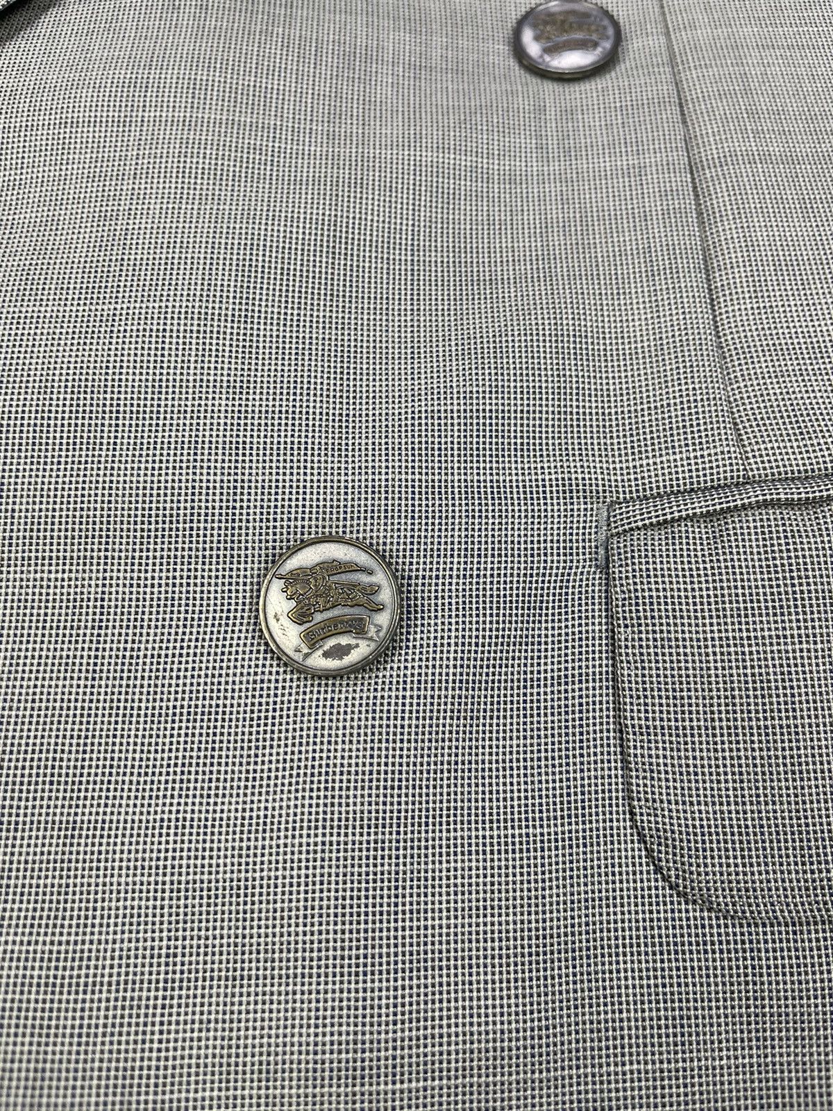 Burberry Vintage Burberrys Monogram Button Peak Lapel Blazer Size US M / EU 48-50 / 2 - 5 Thumbnail