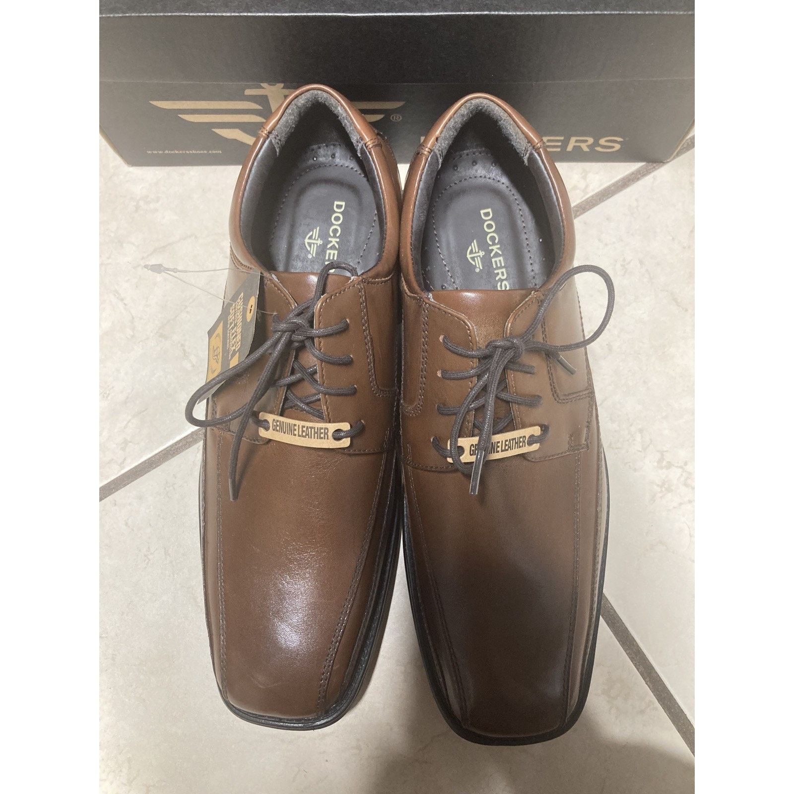 Dockers NIB Dockers Endow Brown Leather Oxford - 8.5 Wide Size US 8.5 / EU 41-42 - 4 Thumbnail