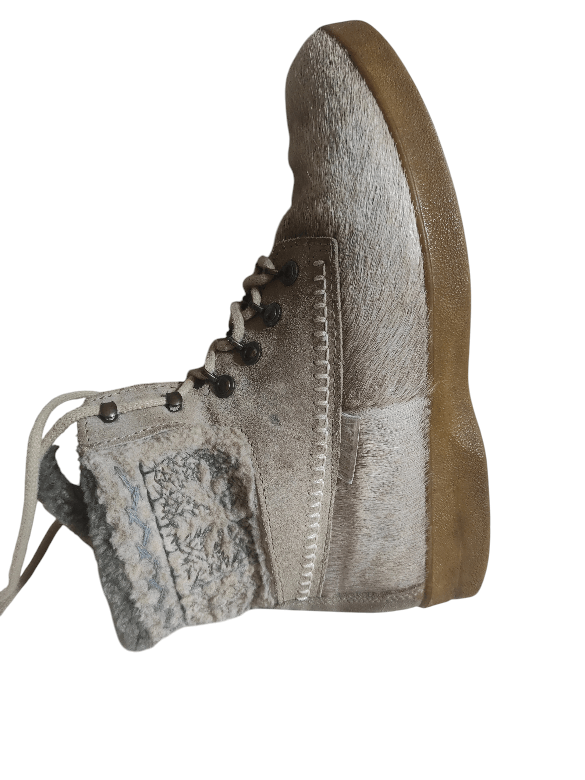Other Tecnica Yeti Shearling Fur Wool Lace-Up Snow Boots Winter Size US 11 / IT 41 - 2 Thumbnail