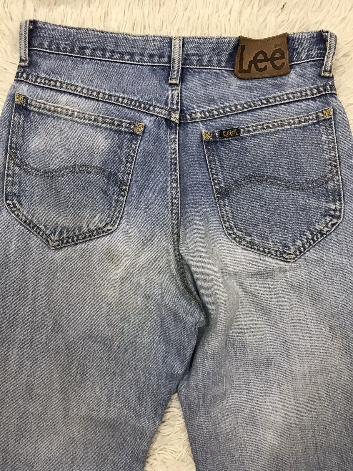 Lee Vintage Lee Straight Cut Distressed DenimJeans Size US 27 - 11 Thumbnail