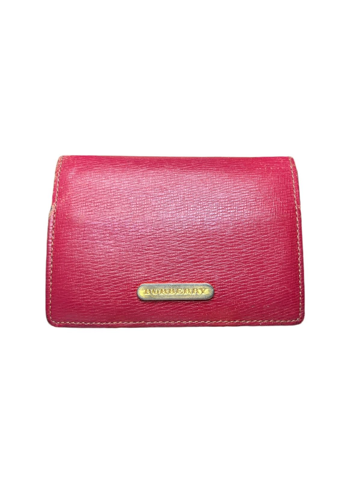 Burberry Burberry Red Leather Card Holder Size ONE SIZE - 1 Thumbnail
