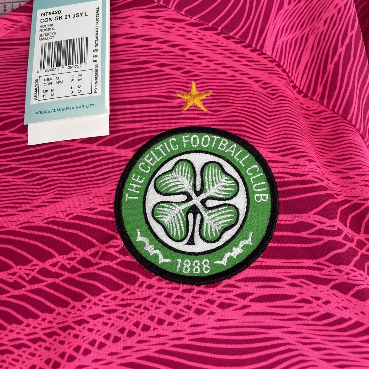 Adidas Celtic Vasilis Barkas Goalkeeper Adidas Jersey 2021/2022 Size US M / EU 48-50 / 2 - 7 Thumbnail