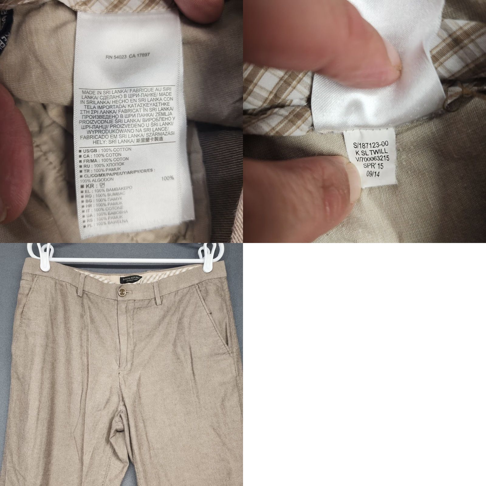 Banana Republic Banana Republic Kentfield Pant Men 34x30 Tan Cotton Twill Chino Trouser Slacks Tagged 35x32 Size US 34 / EU 50 - 8 Thumbnail