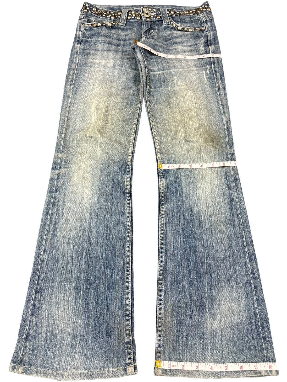Miss Me Vintage Miss Me Mud Wash Distressed Bootcut Flare Jeans Size 29" - 12 Thumbnail