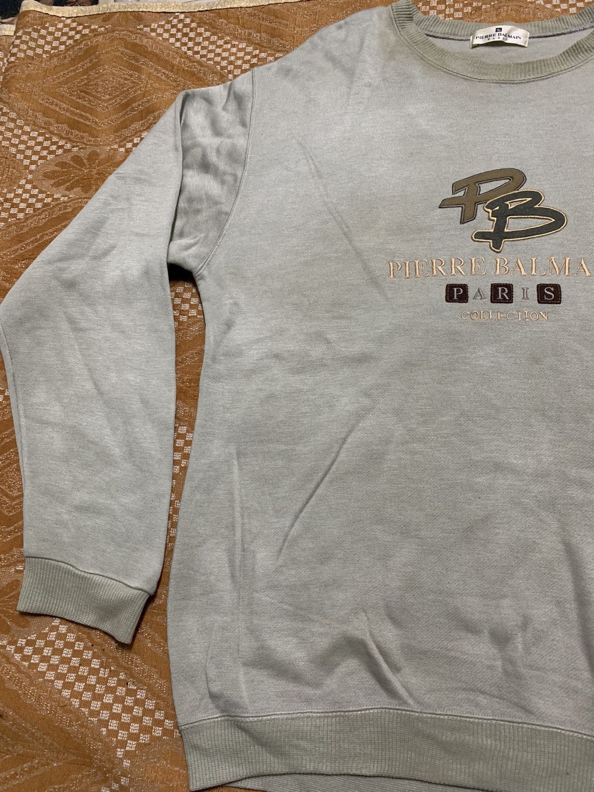 Japanese Brand × Pierre Balmain × Vintage 90s PIERRE BALMAIN EMBROIDERED LOGO SWEATSHIRT Size US L / EU 52-54 / 3 - 8 Thumbnail