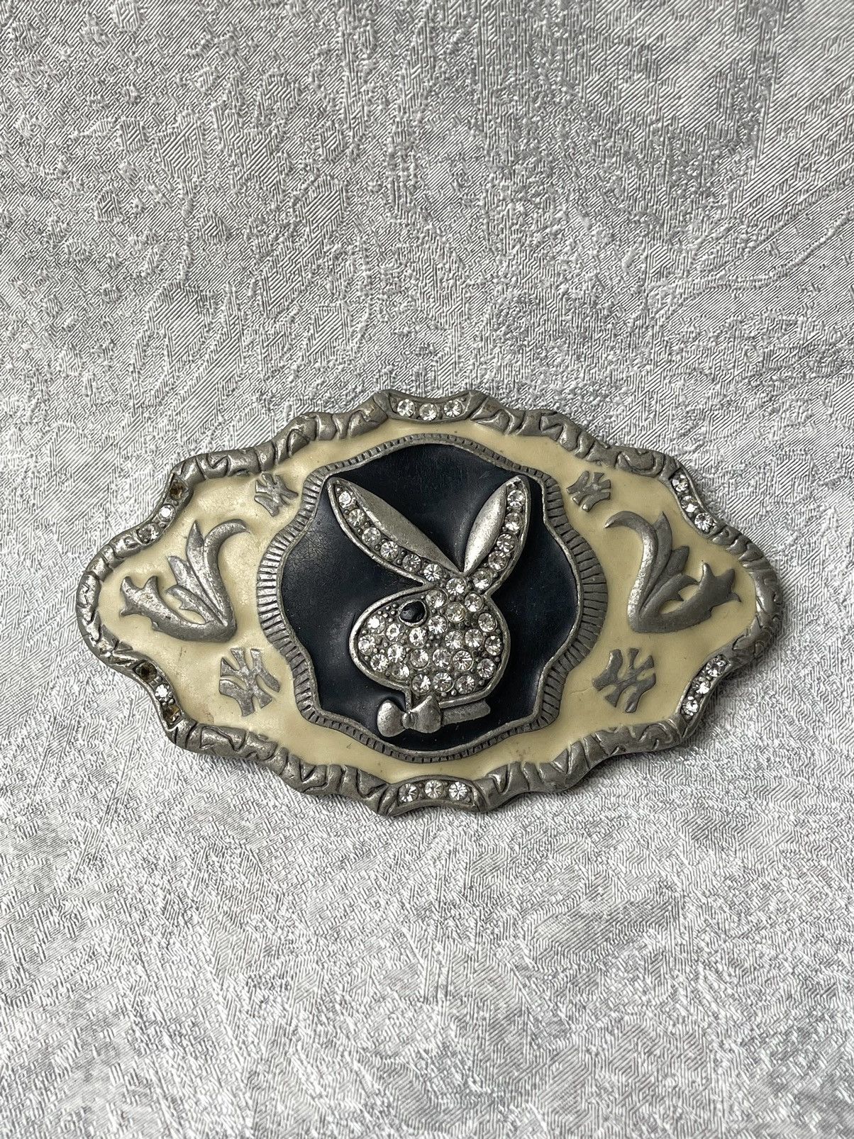 Playboy 80s VTG PLAYBOY Belt Buckle Crystal Rhinestone Y2K McBling Size ONE SIZE - 1 Thumbnail