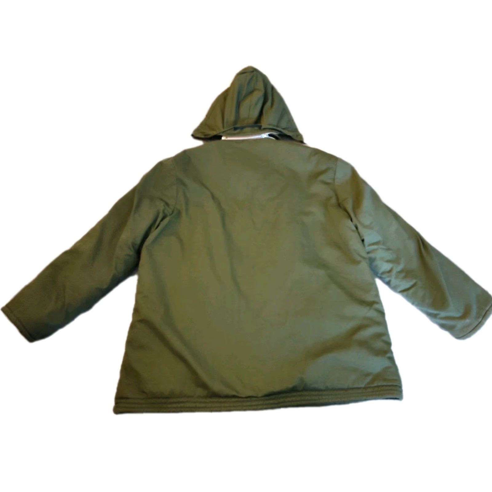 Vintage VINTAGE Military Jacket Workwear Men XL Green Mid-Length Full Zip Pockets 80s Size US XL / EU 56 / 4 - 2 Thumbnail