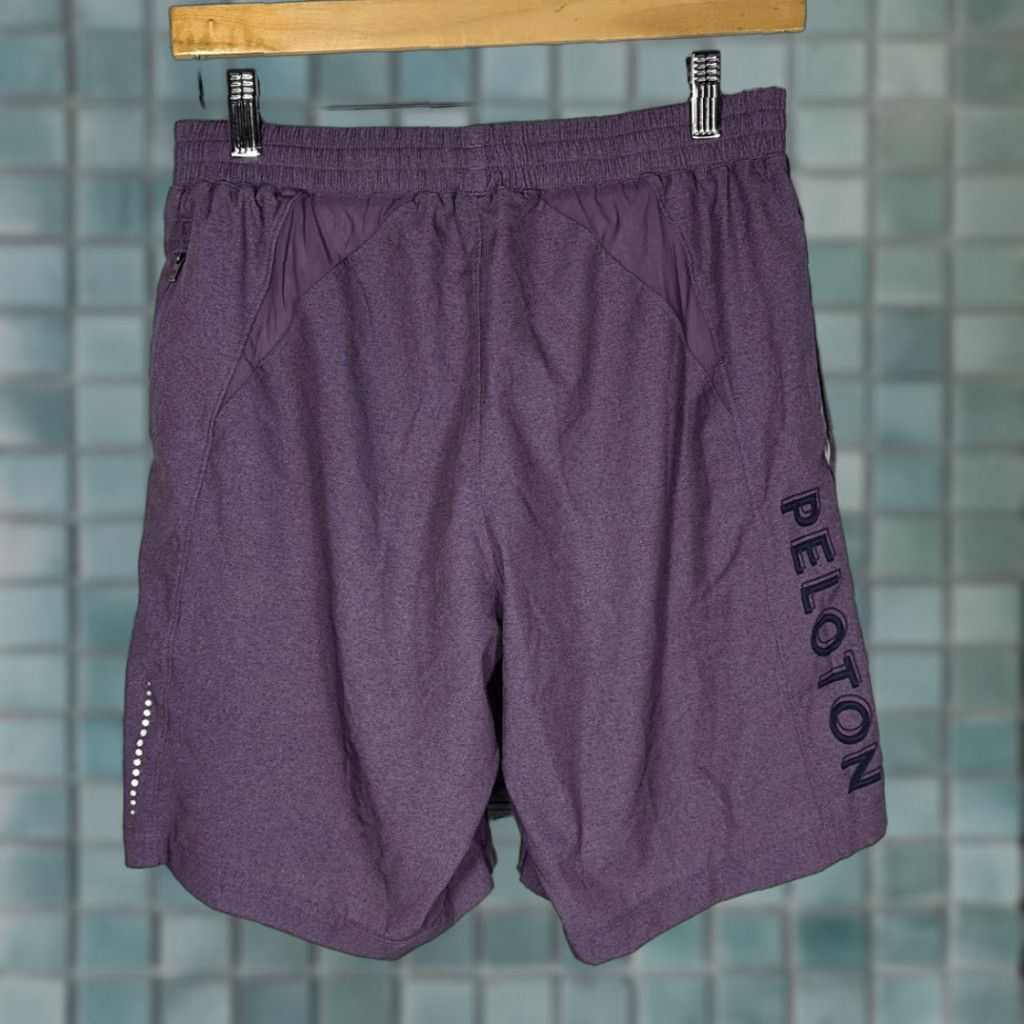 Vintage Peloton Solfire Purple Gym Shorts M Regular Men Athletic Drawstring Pockets Purple Purple Size US 31 - 1 Thumbnail