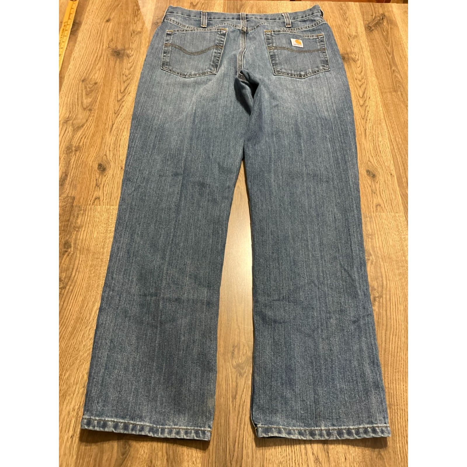 Carhartt Carhartt Jeans Men's 34x31 Blue Denim Straight Leg Pockets Regular Inseam 31in Size US 34 / EU 50 - 2 Thumbnail