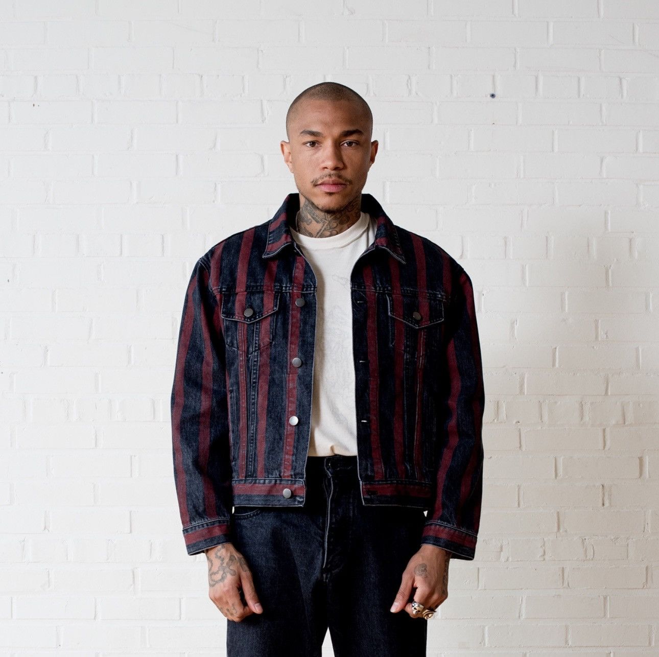 Bare Knuckles Bare Knuckles Striped Denim Jacket V2 Size Large Size US L / EU 52-54 / 3 - 3 Thumbnail