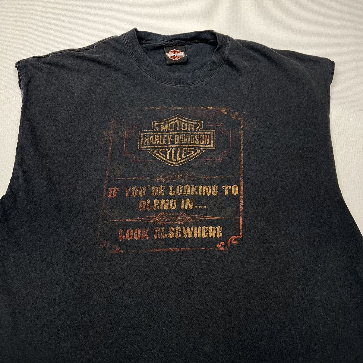 Harley Davidson × Vintage Harley Davidson Tee Shirt Black Sleeveless Biker Motorcycle Size US XXL / EU 58 / 5 - 2 Thumbnail