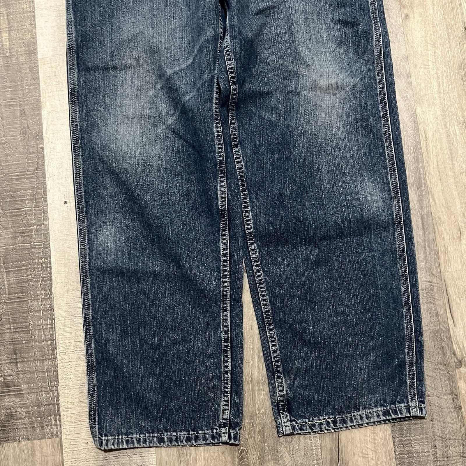 Lee VTG Lee Dungarees Baggy Work Wear Jeans Dark Wash Y2K 34 Size US 34 / EU 50 - 5 Thumbnail