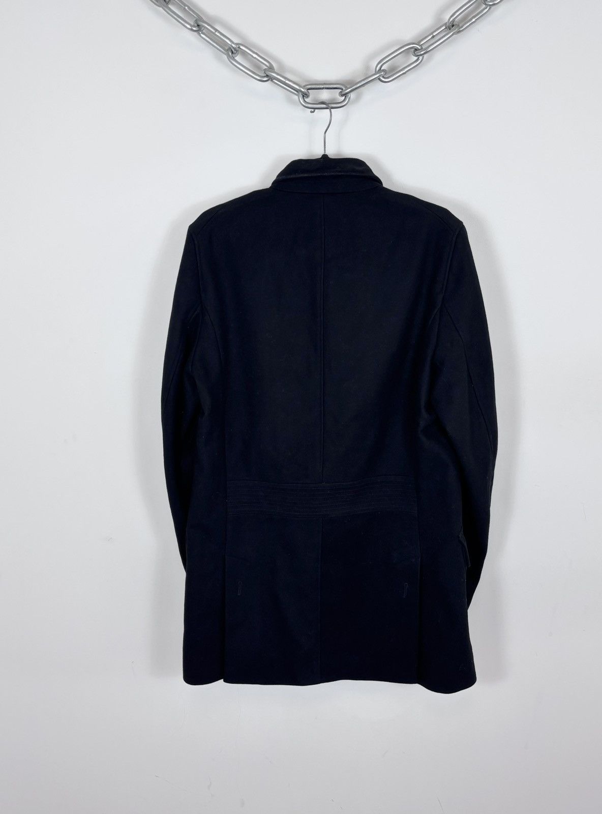 Reiss Reiss Men’s Black Wool Blend Stand Collar Coat Size US L / EU 52-54 / 3 - 3 Thumbnail