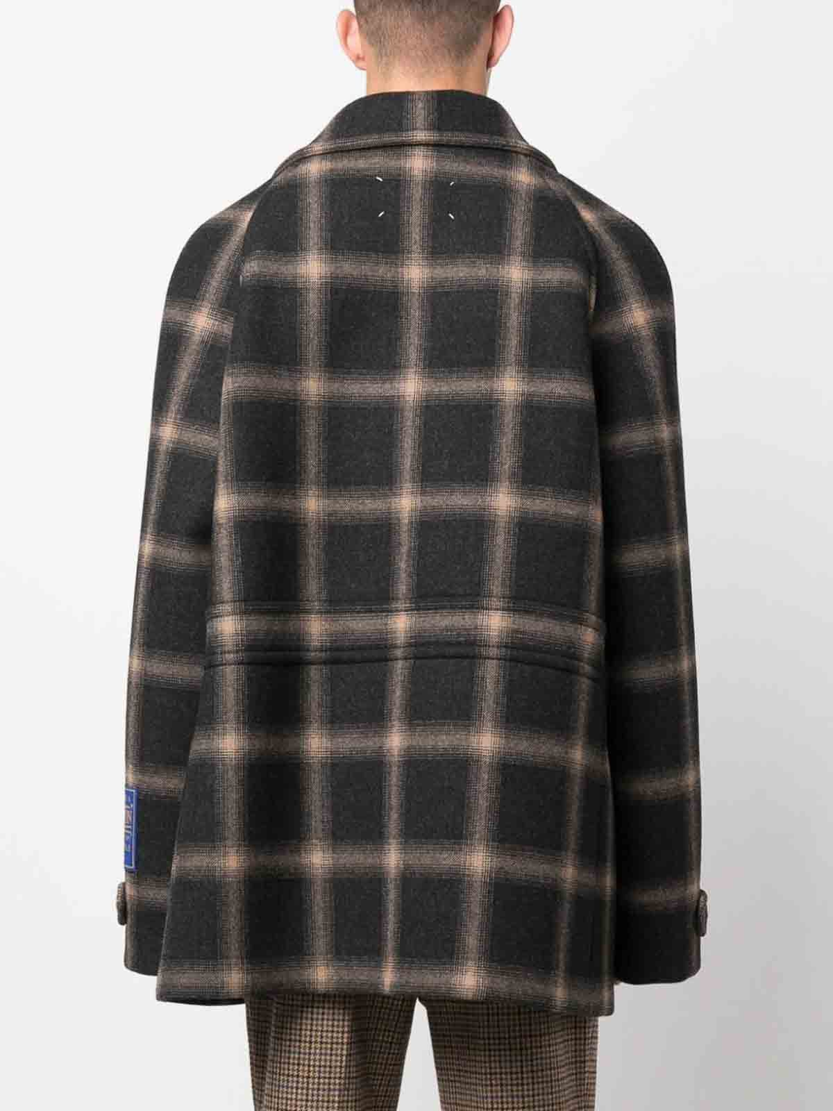 Maison Margiela o1loc1c1125 Double-breasted Coat in Black/Beige Size US M / EU 48-50 / 2 - 5 Thumbnail