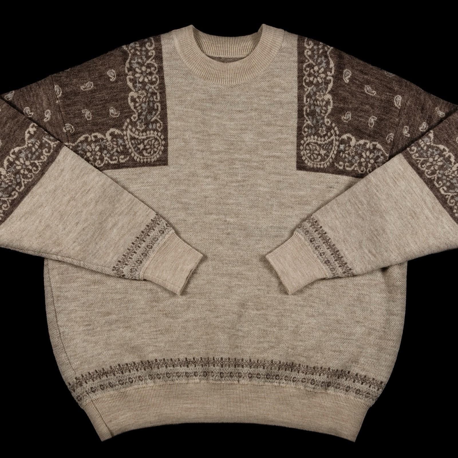 Kapital Kapital 12G Wool Bandana Crew Sweater Brown Size 1 Size US S / EU 44-46 / 1 - 1 Thumbnail