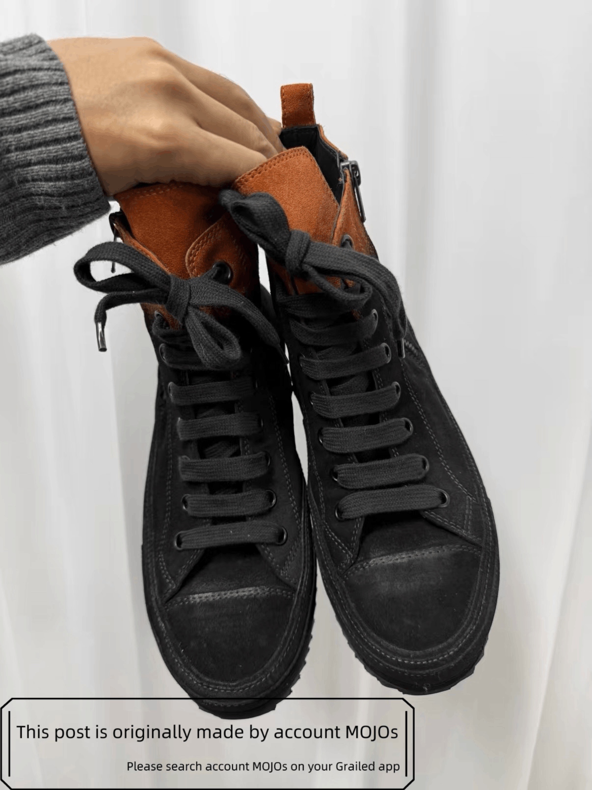 Ann Demeulemeester Sz 41 Ann Demeulemeester Orange Fading Suede Hi-top Size US 8 / EU 41 - 2 Thumbnail