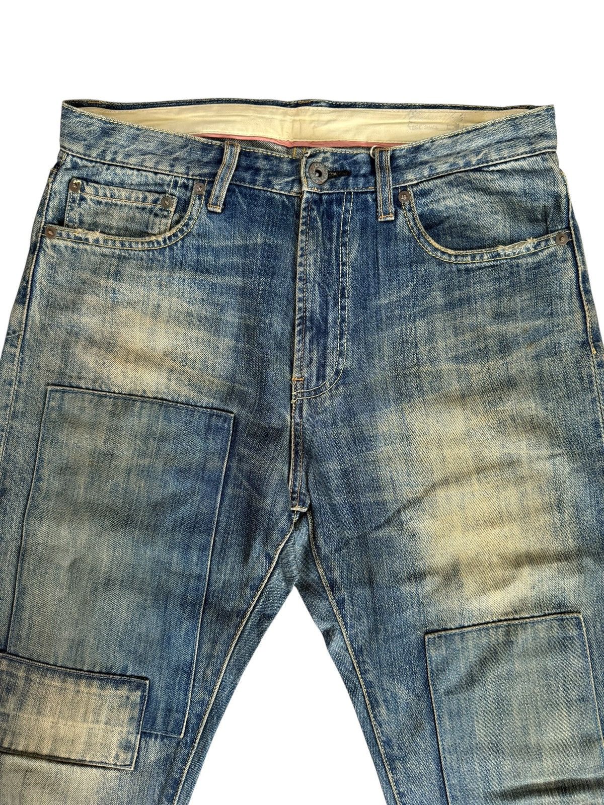 Global Work Vintage Japan Global Work Patchwork Fade Jeans Pants Denim Size US 30 / EU 46 - 2 Thumbnail