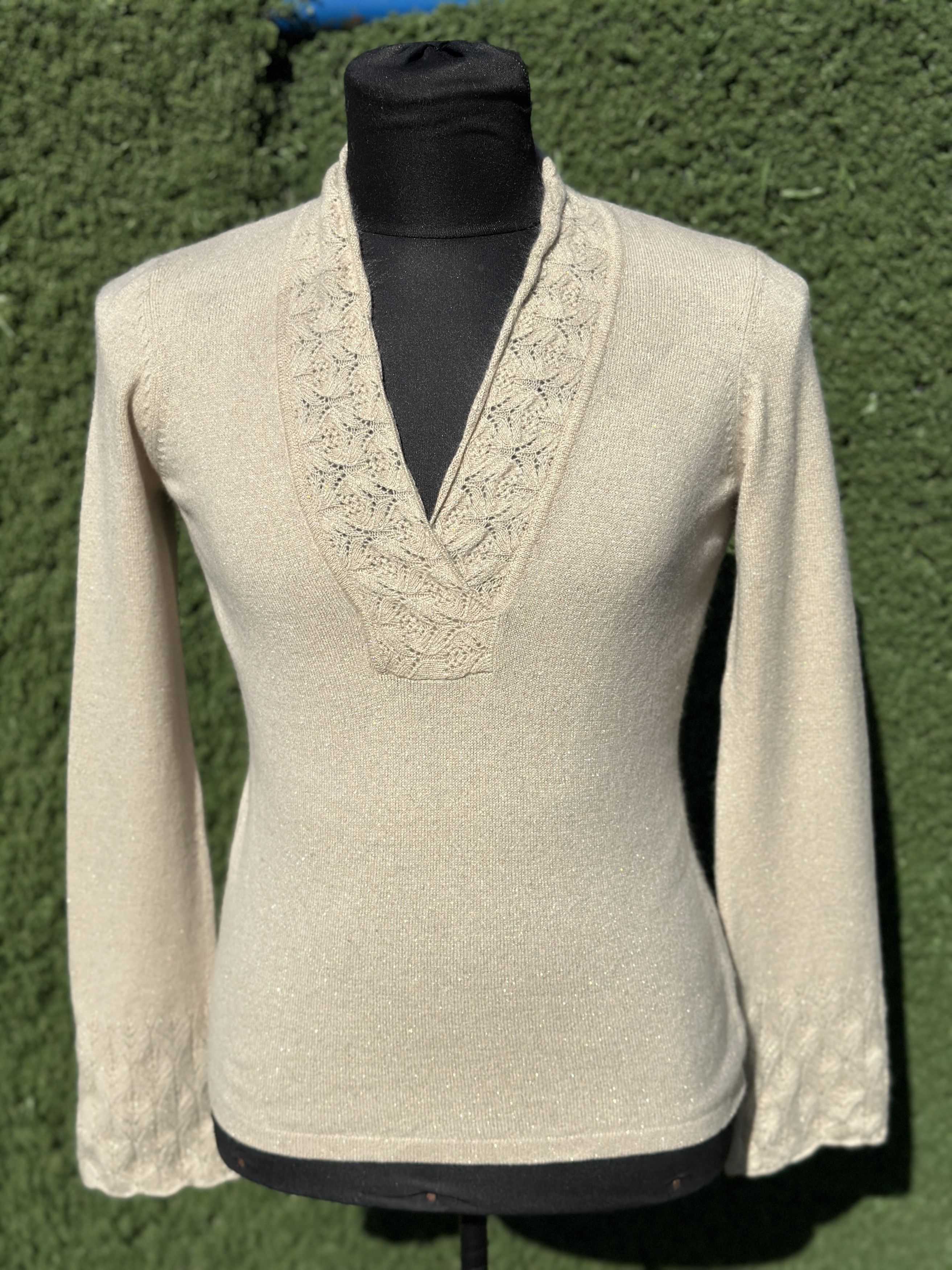 Brunello Cucinelli Brunello Cucinelli Cashmere Pointelle Cuffs Pullover Size XL Size XL / US 12-14 / IT 48-50 - 5 Thumbnail