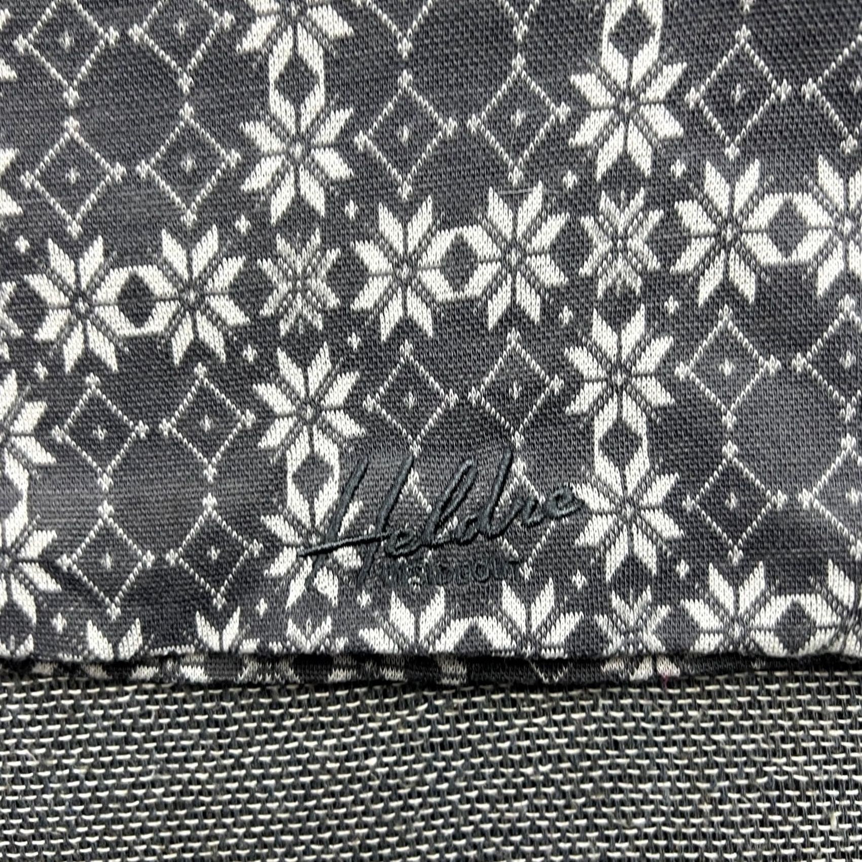 Vintage Heldre Headband One Size Merino Wool Blend Fair Isle Lined Norway Unisex Adults Gray White Textile Knit Winter Mens Womens Size ONE SIZE - 2 Thumbnail