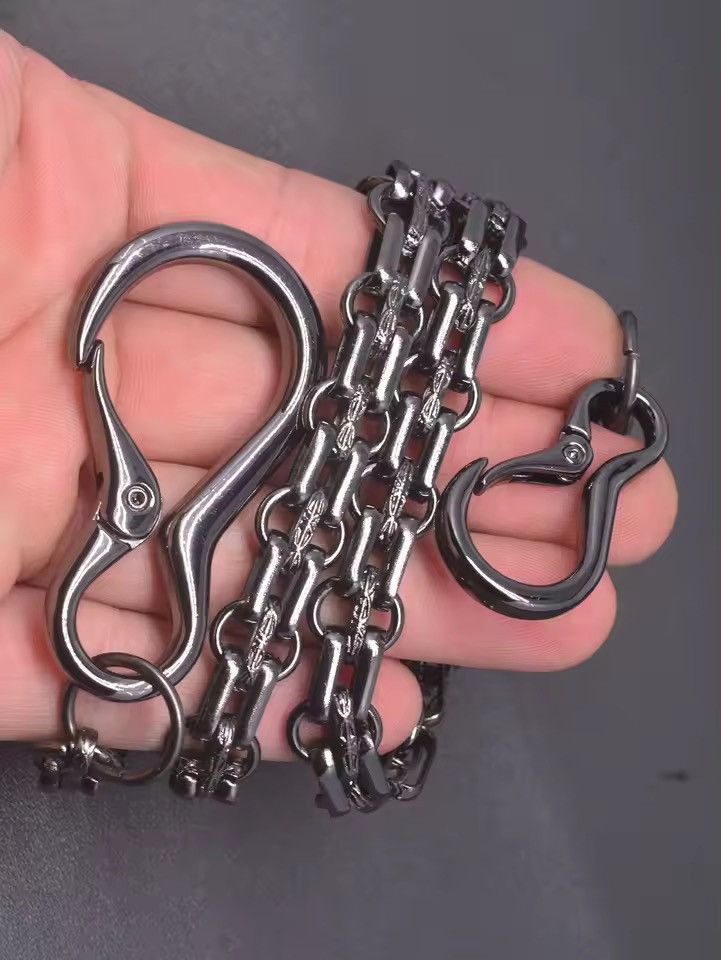 Jewelry gunmetal black Hip pop Wallet Chain Size ONE SIZE - 4 Thumbnail