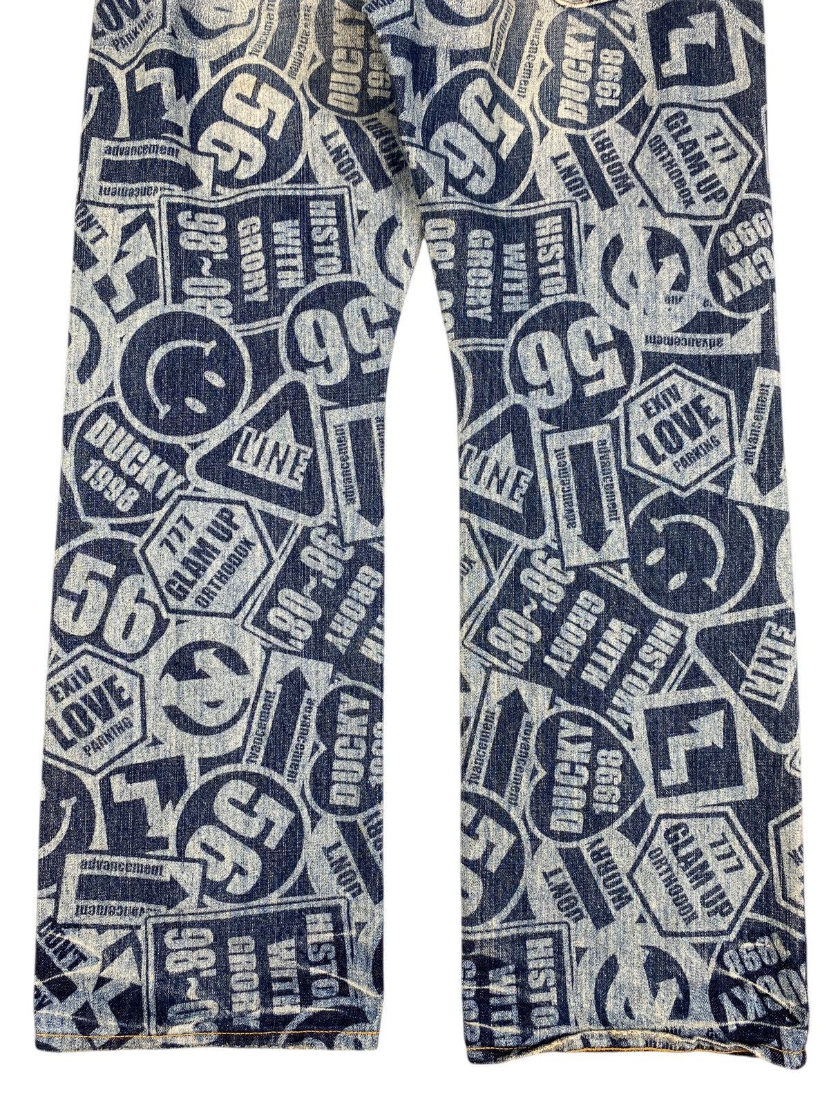 Japanese Brand Y2K 2000’s CO&LU “Stamp Print” Denim Size US 32 / EU 48 - 14 Thumbnail