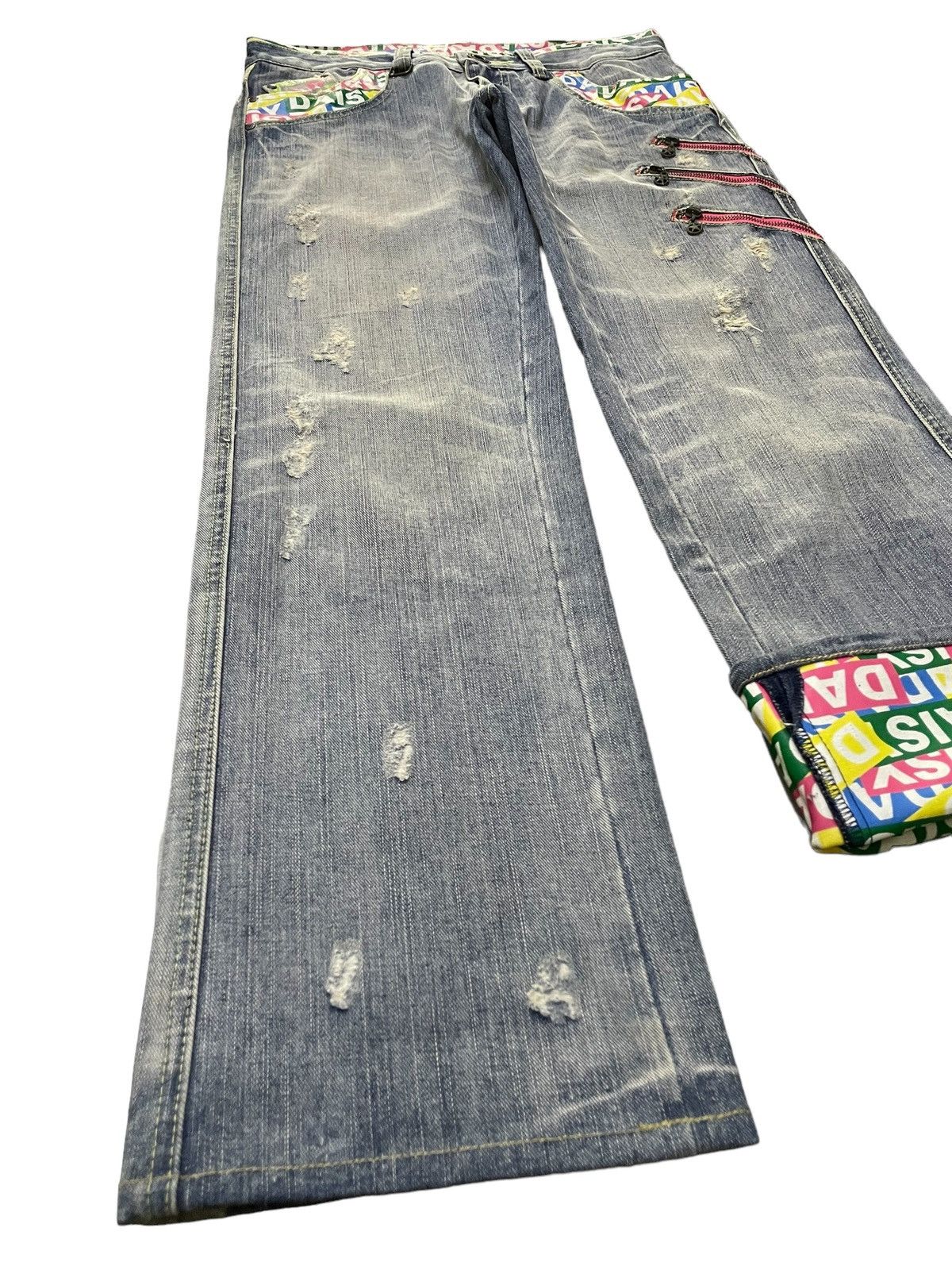 Hysteric Glamour × Japanese Brand Daisy Japan Funky Printed Zipper Man Jeans Size US 32 / EU 48 - 9 Thumbnail