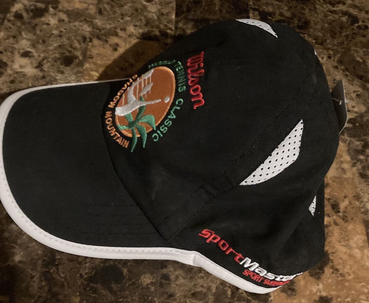 Wilson Wilson World Tennis Classic Shadow Mountain Velcro hat nwt Size ONE SIZE - 4 Thumbnail