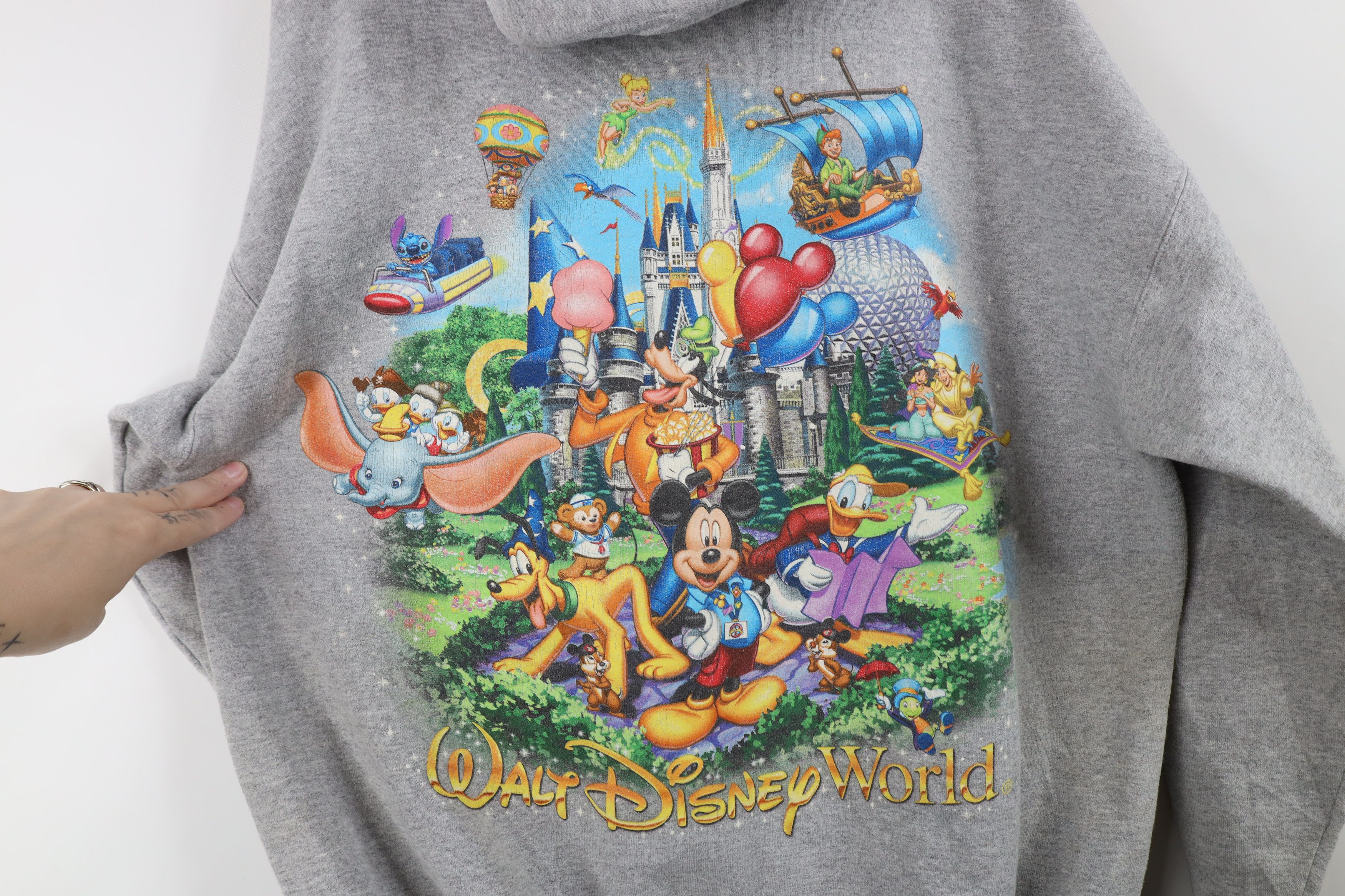 Vintage Vintage Y2K Walt Disney World Spell Out Full Zip Hoodie Size US M / EU 48-50 / 2 - 12 Thumbnail