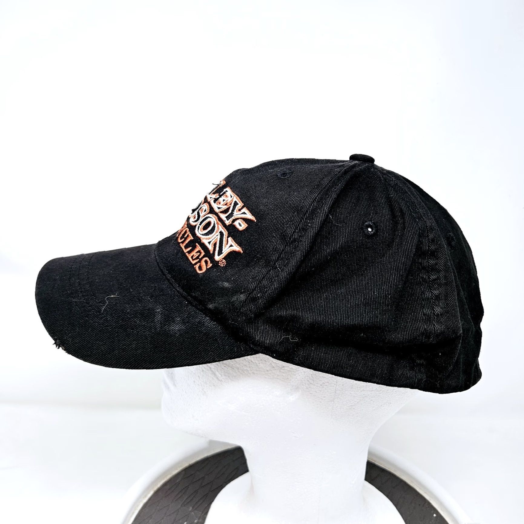 Harley Davidson VINTAGE Harley-Davidson Black L/XL Fitted Hat Baseball Cap Men Motorcycle USA Size ONE SIZE - 5 Thumbnail
