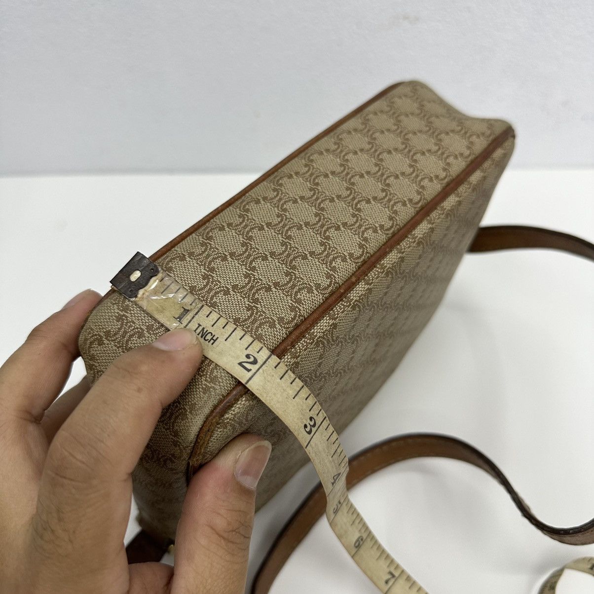 Celine AUTHENTIC CELINE MACADAM SHOULDER CROSSBODY BAG Size ONE SIZE - 19 Thumbnail