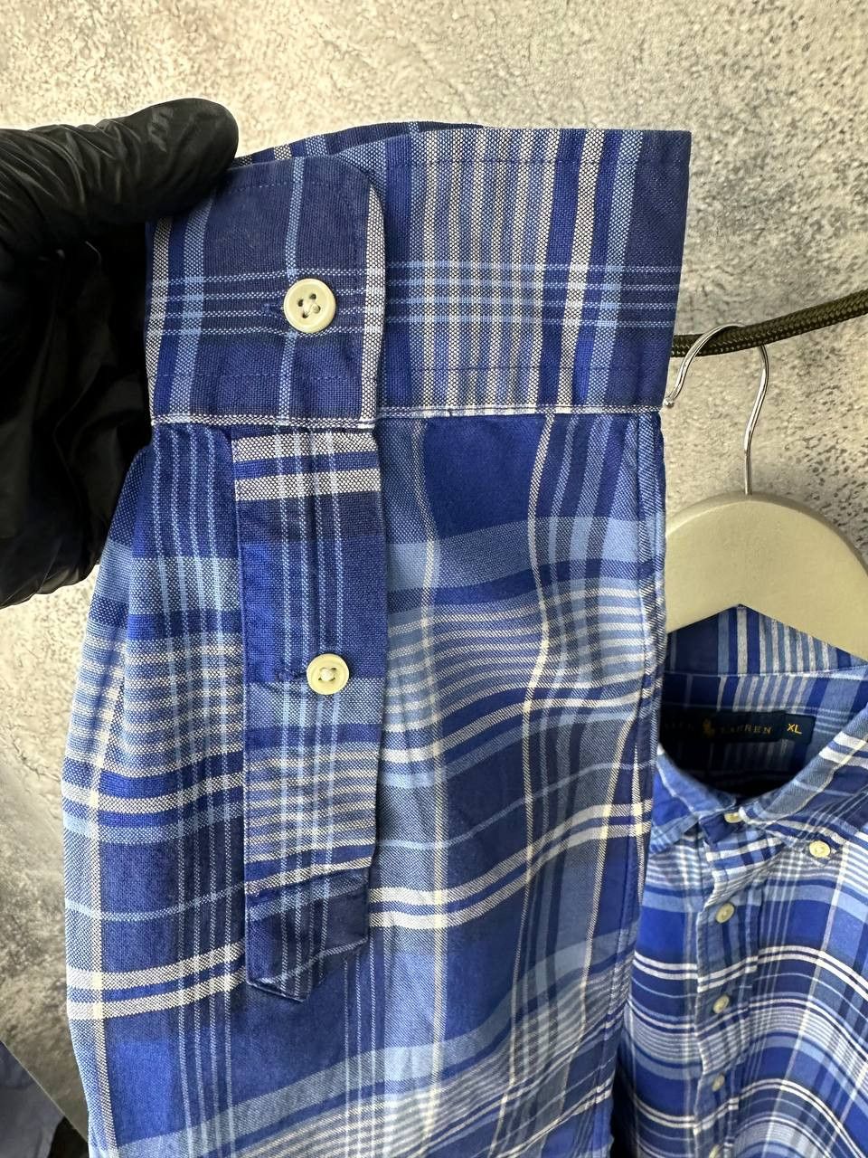 Ralph Lauren Ralph Lauren Plaid Shirt Luxury Blue Button Up Real Logo Size US XL / EU 56 / 4 - 9 Thumbnail