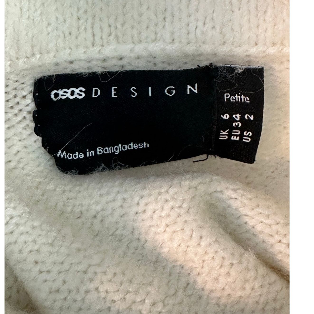 Asos ASOS DESIGN knitted tie waist roll neck midi dress size 2P Size XS / US 0-2 / IT 36-38 - 3 Thumbnail